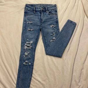 Low Waisted Skinny Jeans-AE